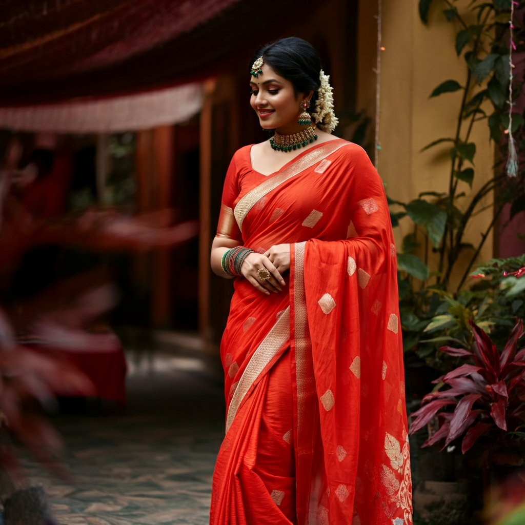 Red Saree