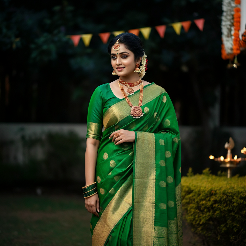 Green Saree