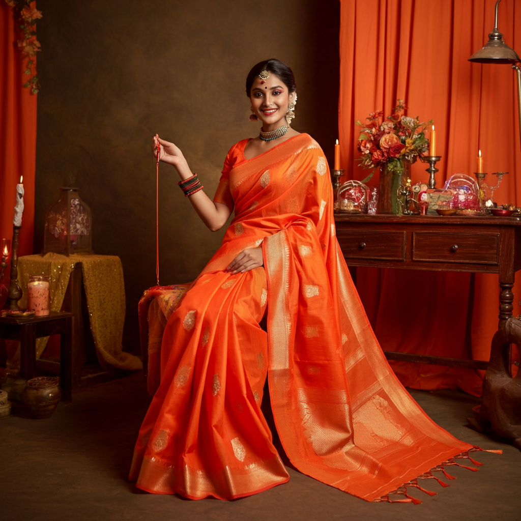 Orange Saree