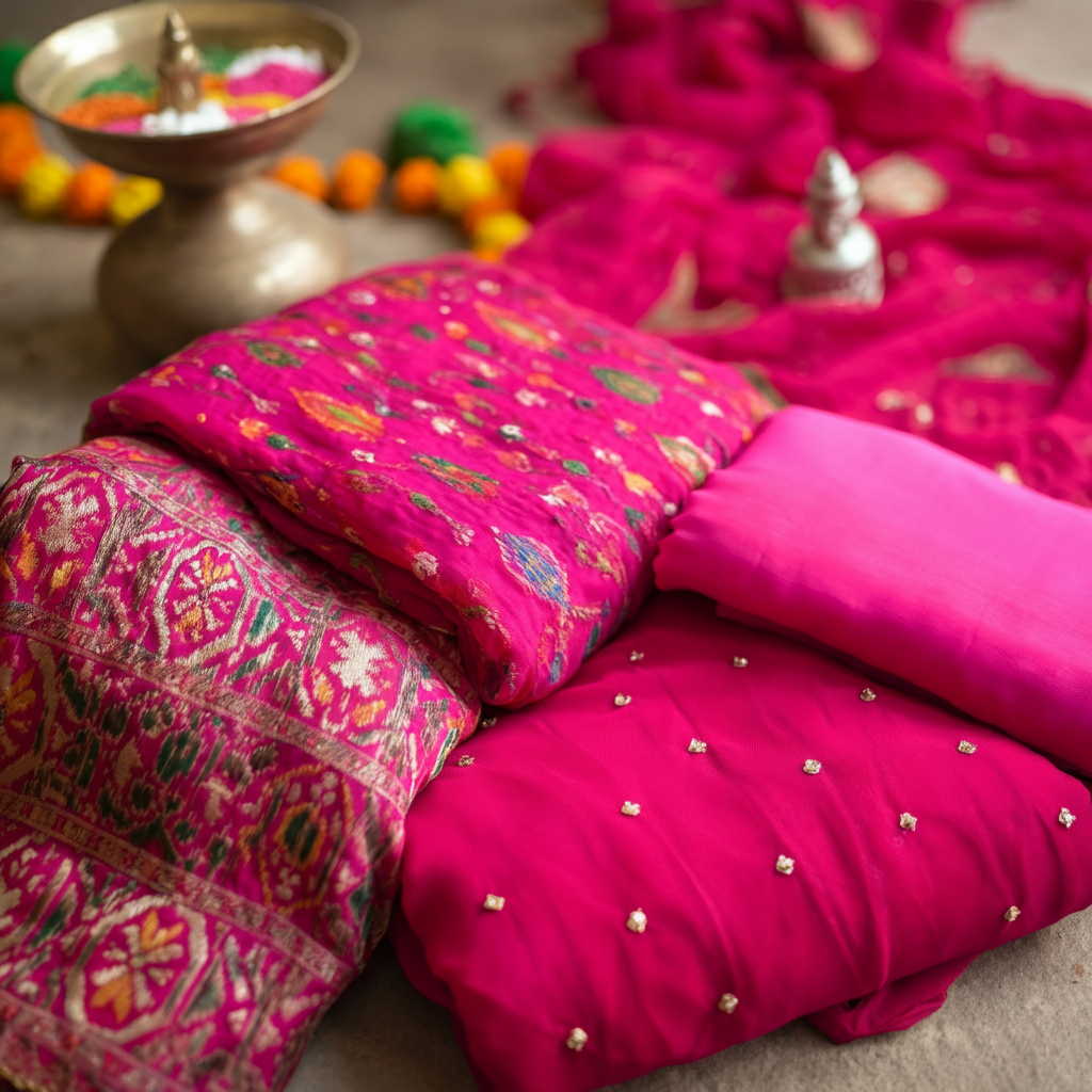 Pink Saree