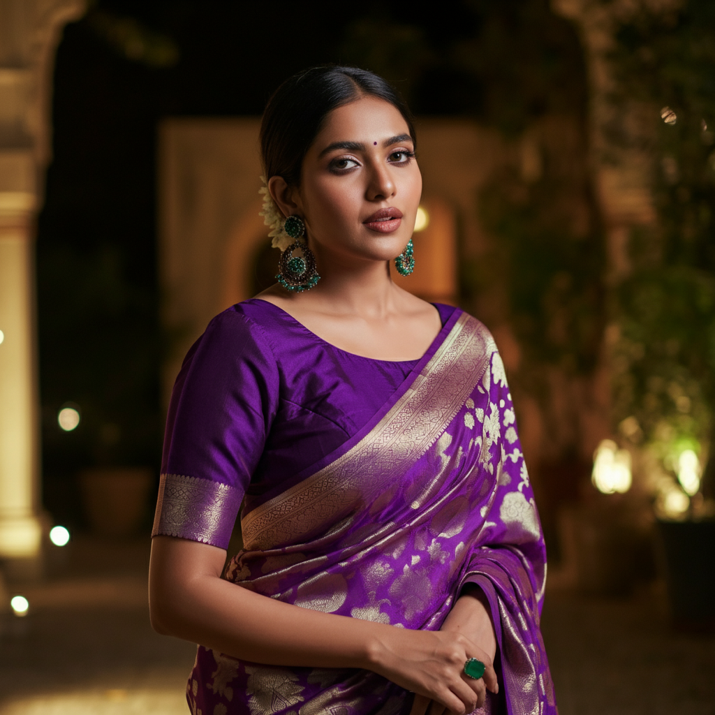 Purple Saree